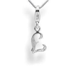 Srebrna zawieszka - charms - ALFABET - Ł - pr. 925