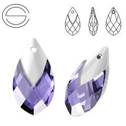 6565 MM 22 Swarovski Met Cap Pear TANZANITE LTCH