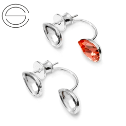 GR-2 STUD EARRING FOR 4320 PEAR SILVER 925/GRAM