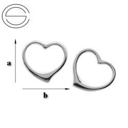 CHAP-31 SERCE do podwieszania Srebro 925 RODOWANE
