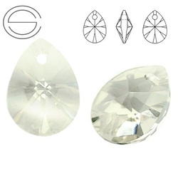 6128 MM 12 Swarovski Mini Pear SILVER SHADE SSHA