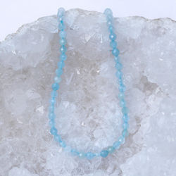 KN-RF-3,0 AQU Natural stone - round faceted - AQUAMARINE - 10 pcs.