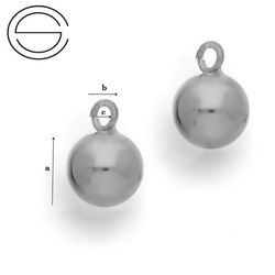 KDPP-10 Kulka do podwieszania Srebro 925 RODOWANE