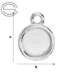 KW-66/5 Krawatka do wklejania kaboszonów 5mm lub 2088 Srebro 925 /gram