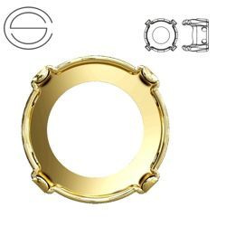 1122/S MM 12 Swarovski Rivoli - Gold
