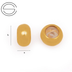 STO-03Z Donut spacer stopper with silicon 7x3 925 GOLD PLATED