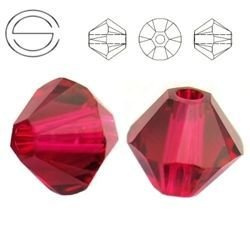 5328 MM 3 Swarovski XILION Bicone RUBY