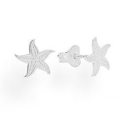 SZT-741 Silver earrings STARFISH - Sterling Silver 925