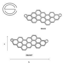 CL-469 HONEYCOMB Pendant 11,3 x 25,6 mm Sterling Silver 925