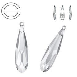6533 MM 23 Swarovski Raindrop CRYSTAL RHOD