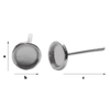 GW-66 STUD EARRING 5MM SILVER 925/GRAM