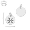 CL-580 Zawieszka Zodiak RYBY 9,0 mm Srebro 925