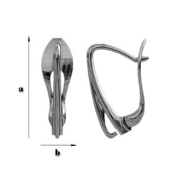 BK-09 Snap Earrings Silver 925