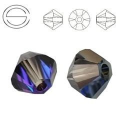 5328 MM 4 Swarovski XILION Bicone HELIOTROPE HEL
