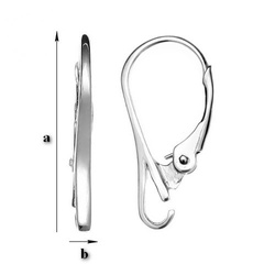 BA-41 Leverbacks - Earring Hooks - Sterling Silver 925