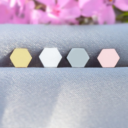 SZTz-470B Silver honeycomb earrings 5mm silver 925 gold plated