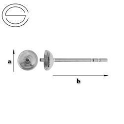 GWSP-4 Sztyfty do wklejania Srebro 925 RODOWANE
