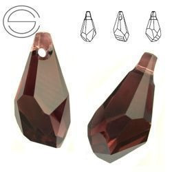 6015 MM 17 Swarovski Polygon BURGUNDY