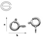 AMP 7 federing clasp 7 mm  SILVER 925 RHODIUM