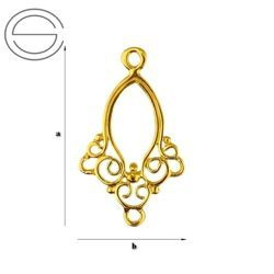 BDKZ-1 Baza do kolczyka Srebro 925 POZŁACANE