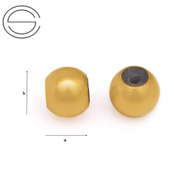 STOZ-02 Ball spacer stopper with silicon 8mm silver 925 GOLD PLATED