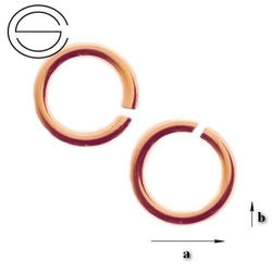 KRG-1,0x2,1 Kółko otwarte Srebro pr. 925 ROSE GOLD