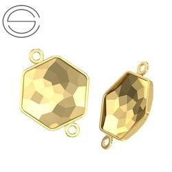 4683/J MM 12 Swarovski Fantasy Hexagon - setting - Gold