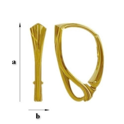 BBAZ-10 Leverbacks - Earring Hooks - Sterling Silver 925 Gold Plated
