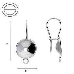 BZ-12A Bigle zamknięte do wklejania Rivoli 1122 12mm Srebro 925 /gram