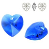 6228 MM 14 Swarovski XILION Heart SAPPHIRE