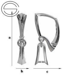 BBA-8 Leverbacks Silver 925 for Crystals from Swarovski