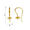 BOZ-40  Earwires Silver Gold Plated for Crystals from SWAROVSKI Pearls 5818