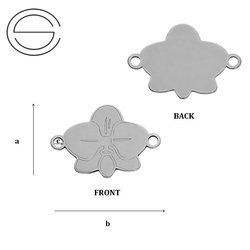 CL-384 ORCHID Pendant 10,8 x 15,4 mm Sterling Silver