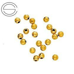 P2LCZ 3 Kulka DISCO 3 mm Srebro 925 POZŁACANE