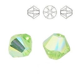 5328 MM 4 Swarovski XILION Bicone PERIDOT AB