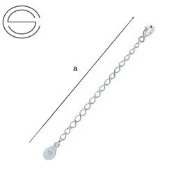 P-CL-634 Łańcuszek PRZEDŁUŻKA 5cm Srebro pr. 925