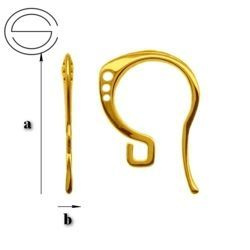 BOZ-5 Bigle do podwieszania Srebro 925 POZŁACANE