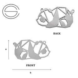 CL-526 PANDA Pendant 29,0 mm Sterling Silver 925