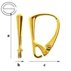 BBAZ-7 Leverbacks Silver Gold Plated