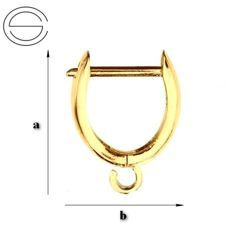 BKZ-75 Snap Earrings Silver Gold Plated