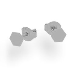 Srebrne kolczyki MIÓD PLASTER 4mm - srebro p. 925