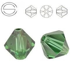 5328 MM 8 Swarovski XILION Bicone GREEN TURMALINE