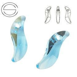 6525 MM 19 Swarovski Wave AQUAMARINE