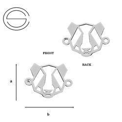 CL-523 PANDA Base to bracelet 15,5 mm - Sterling Silver 925