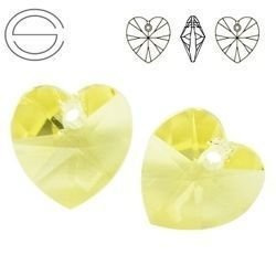 6228 MM 18 Swarovski Heart JONQUIL