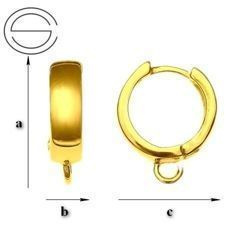 BKZ-10 Snap Earrings Silver Gold Plated