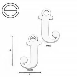CL-682J Zawieszka Alfabet Literka J Srebro pr. 925
