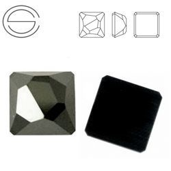 4854 MM 8 Swarovski Space Cut JET HEMATITE