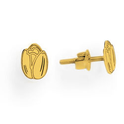 SZTZ-708 Kolczyki KWIAT TULIPAN  - SREBRO pr. 925