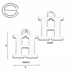 CL-682H Zawieszka Alfabet Literka H Srebro pr. 925